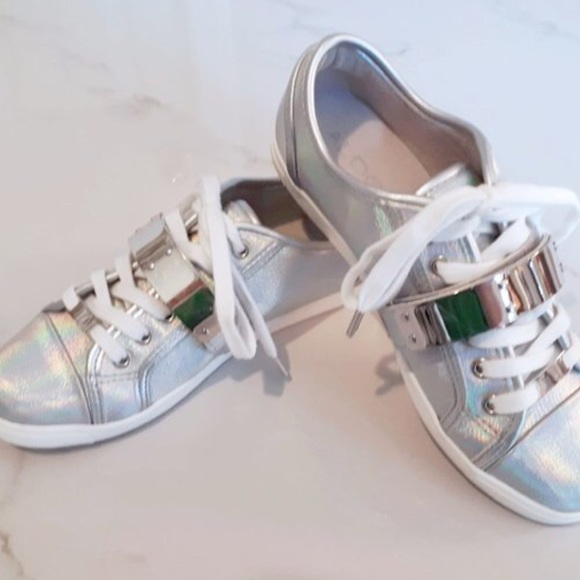 ALDO Portus silver hologram sneaker Size 6 - Picture 4 of 12